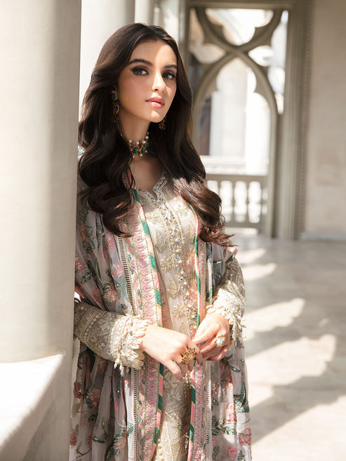 Gulaal | Embroidered Chiffon | CEMILE 03 - by - Libasekhas UK - Registered Vendor of : Gulaal - 100% Original Designer Dresss