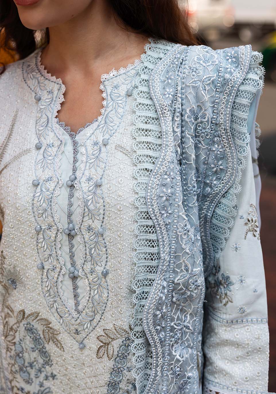Zarqash | Luxury Lawn 25 | ZQLU 003 ANNE - by - Libasekhas UK - Registered Vendor of : Zarqash - 100% Original Designer Dresss