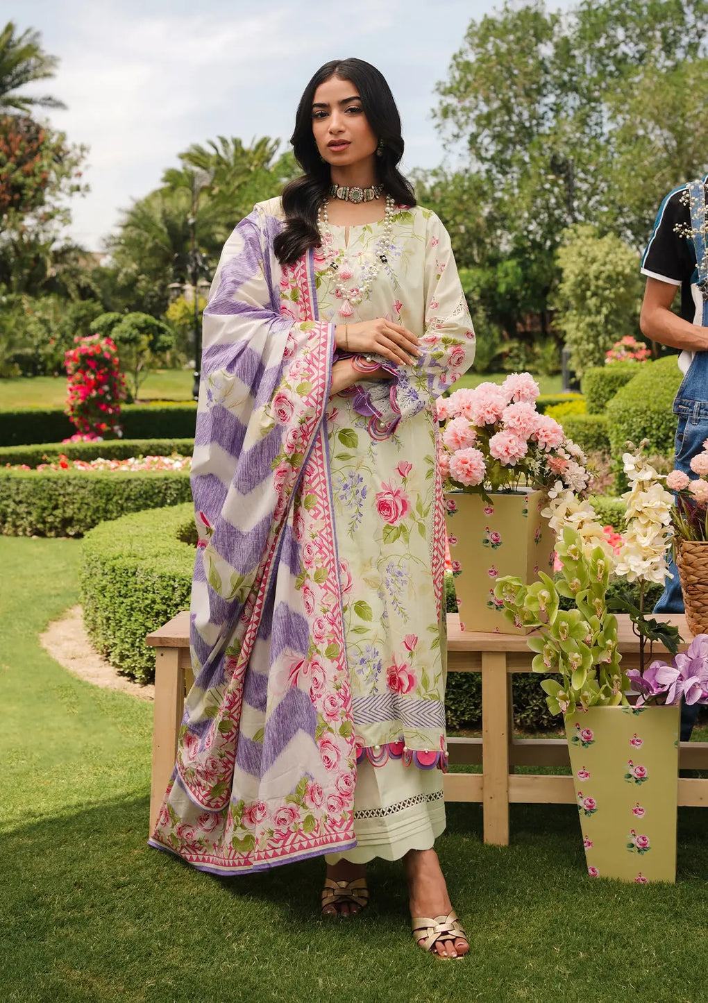 Elaf Premium | Printed Collection 24 | EEP-03B - Meadow Magic - by - Libasekhas UK - Registered Vendor of : Elaf Premium - 100% Original Designer Dresss