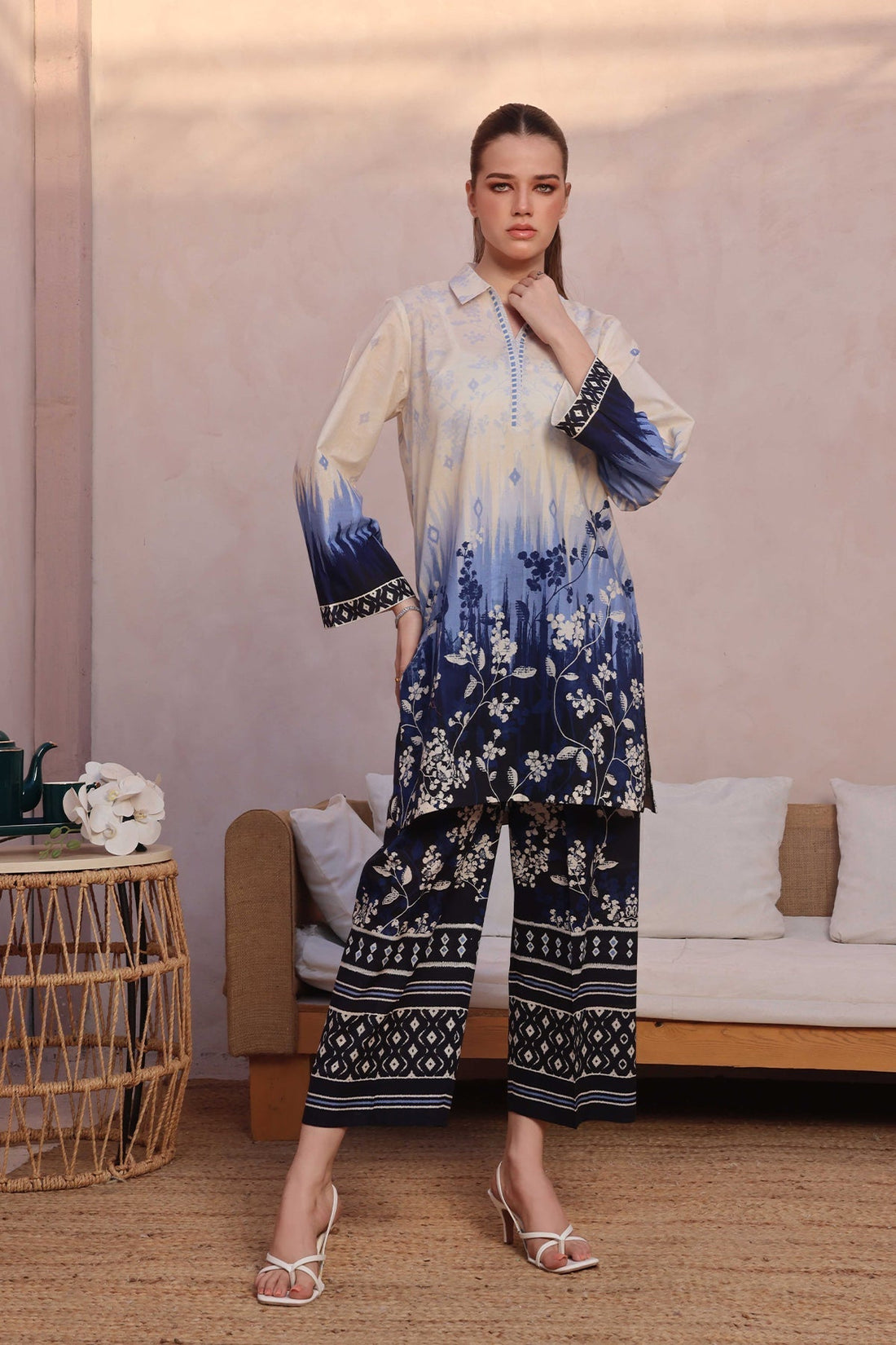 Sahar | Selene 25 | Blue Moon Garden - by - Libasekhas UK - Registered Vendor of : Sahar - 100% Original Designer Dresss