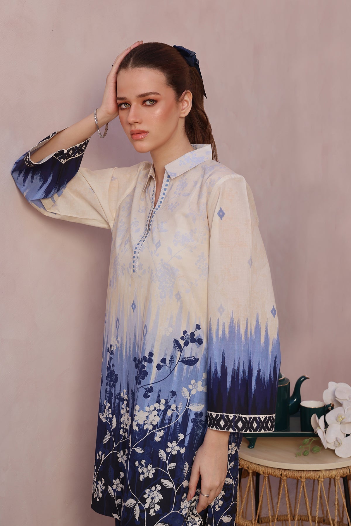 Sahar | Selene 25 | Blue Moon Garden - by - Libasekhas UK - Registered Vendor of : Sahar - 100% Original Designer Dresss