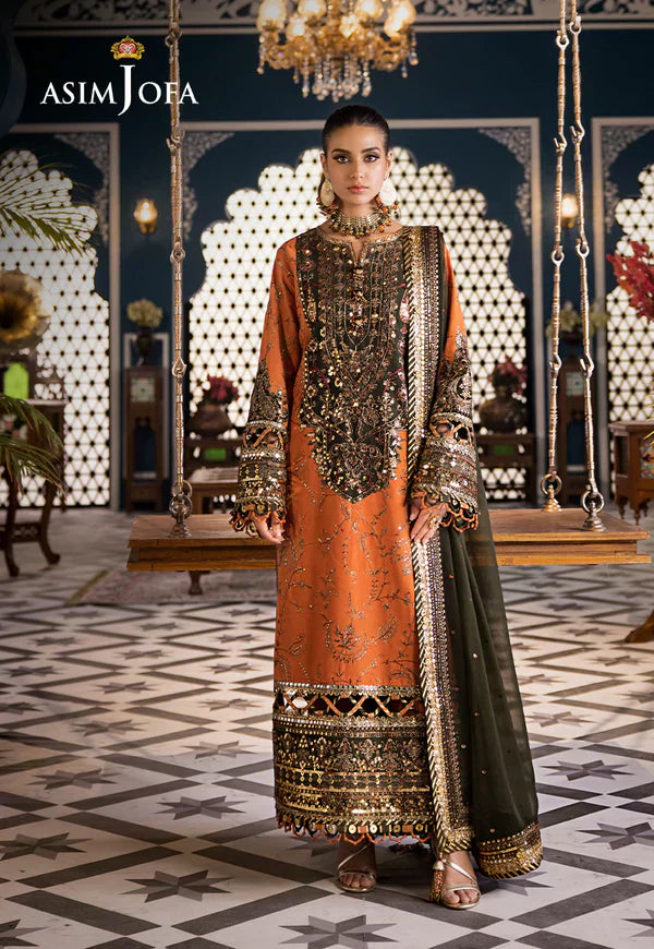 Asim Jofa | Fasana e Ishq Eid Luxury Lawn | AJFI-24 - by - Libasekhas UK - Registered Vendor of : Asim Jofa - 100% Original Designer Dresss
