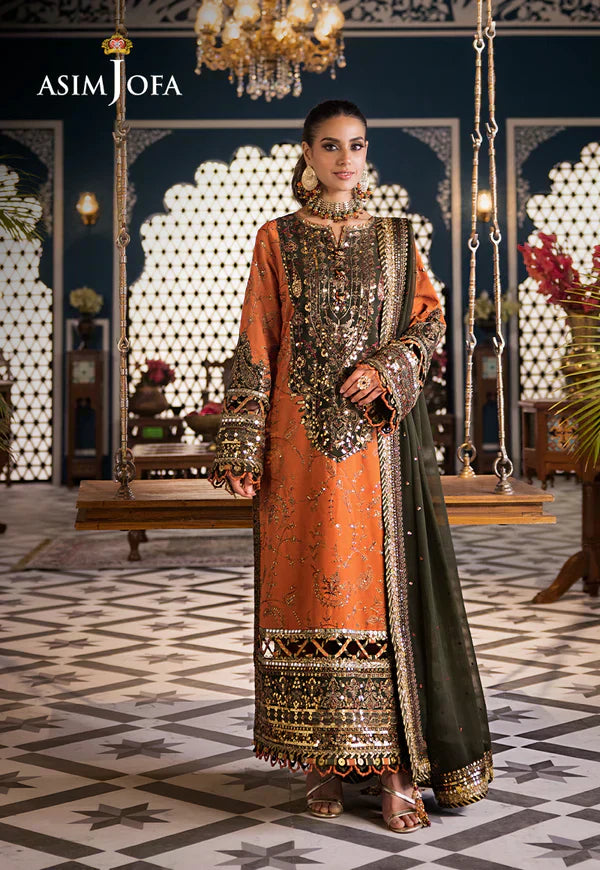 Asim Jofa | Fasana e Ishq Eid Luxury Lawn | AJFI-24 - by - Libasekhas UK - Registered Vendor of : Asim Jofa - 100% Original Designer Dresss