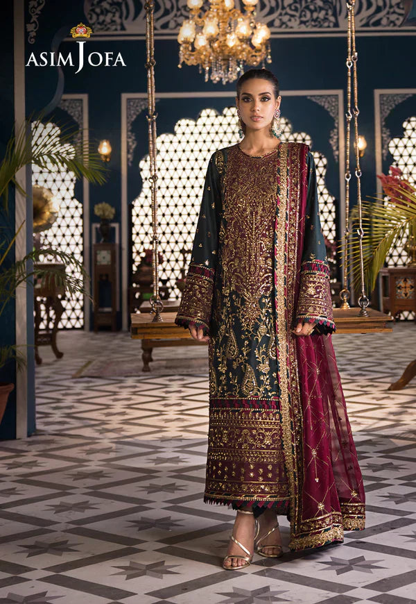 Asim Jofa | Fasana e Ishq Eid Luxury Lawn | AJFI-01 - by - Libasekhas UK - Registered Vendor of : Asim Jofa - 100% Original Designer Dresss