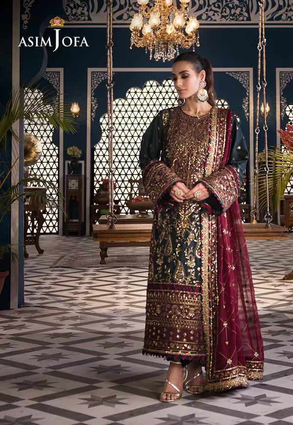 Asim Jofa | Fasana e Ishq Eid Luxury Lawn | AJFI-01 - by - Libasekhas UK - Registered Vendor of : Asim Jofa - 100% Original Designer Dresss