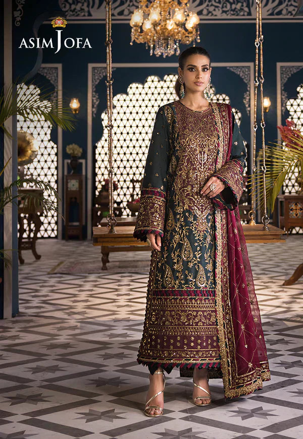 Asim Jofa | Fasana e Ishq Eid Luxury Lawn | AJFI-01 - by - Libasekhas UK - Registered Vendor of : Asim Jofa - 100% Original Designer Dresss