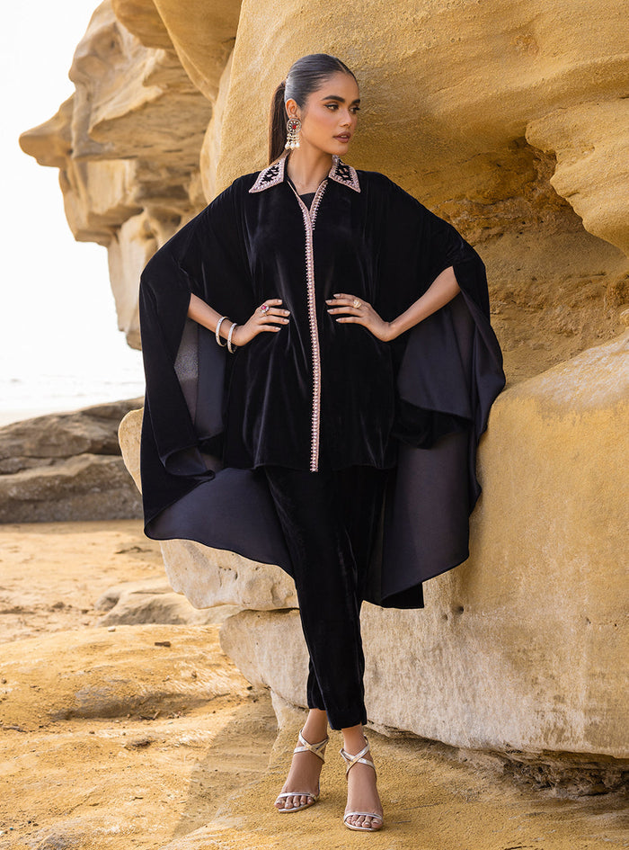 Zainab Chottani | The Kaftan Edit | Black Plum - by Libasekhas UK - Registered Vendor of : Zainab Chottani - 100% Original Designer Dress