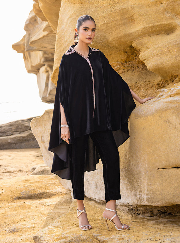 Zainab Chottani | The Kaftan Edit | Black Plum - by Libasekhas UK - Registered Vendor of : Zainab Chottani - 100% Original Designer Dress