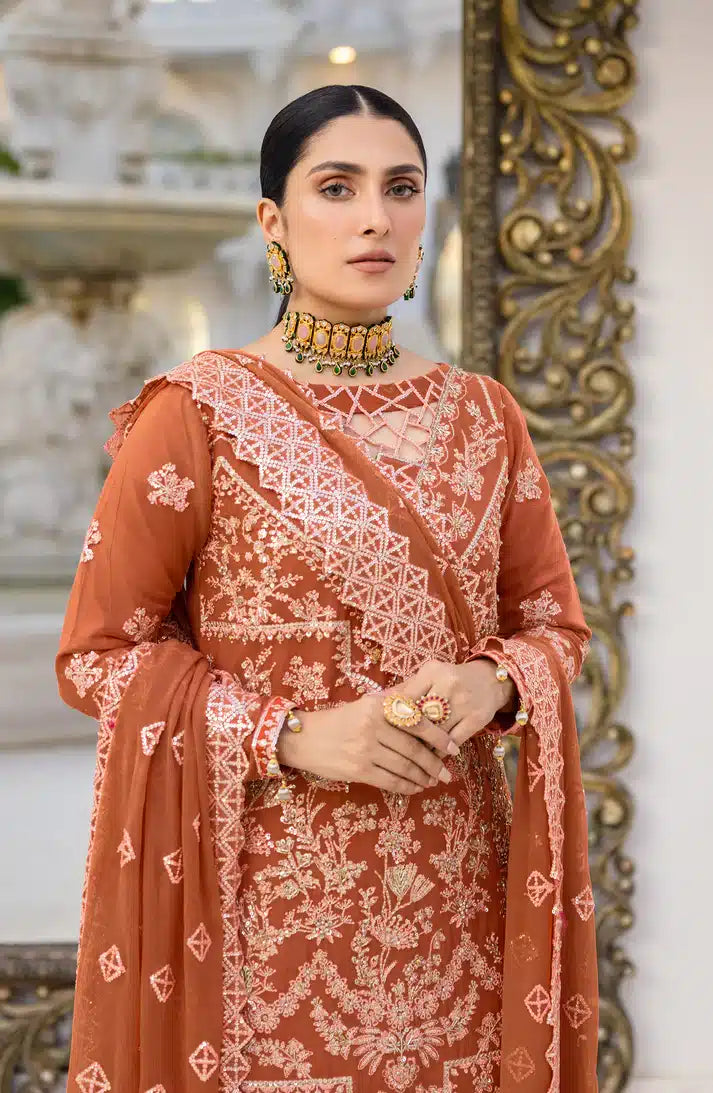 Emaan Adeel | Zimal Luxury Formals 23 | ZM 09 GULAAL - by - Libasekhas UK - Registered Vendor of : Emaan Adeel - 100% Original Designer Dresss