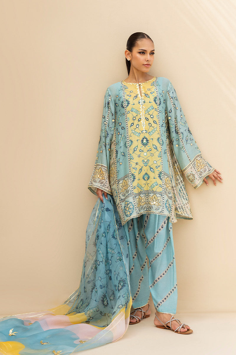 Sania Maskatiya | Mirra Luxury Pret 25 | Aiva (B) - by Libasekhas UK - Registered Vendor of : Sania Maskatiya - 100% Original Designer Dress
