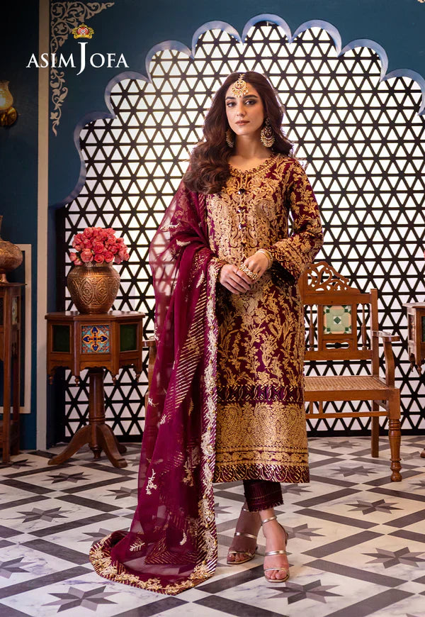 Asim Jofa | Fasana e Ishq Eid Luxury Lawn | AJFI-03 - by - Libasekhas UK - Registered Vendor of : Asim Jofa - 100% Original Designer Dresss