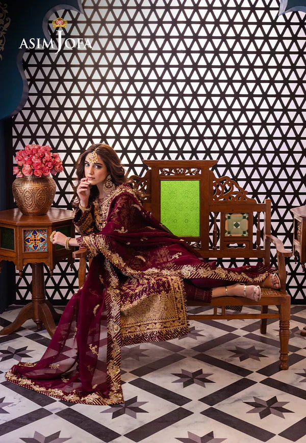 Asim Jofa | Fasana e Ishq Eid Luxury Lawn | AJFI-03 - by - Libasekhas UK - Registered Vendor of : Asim Jofa - 100% Original Designer Dresss