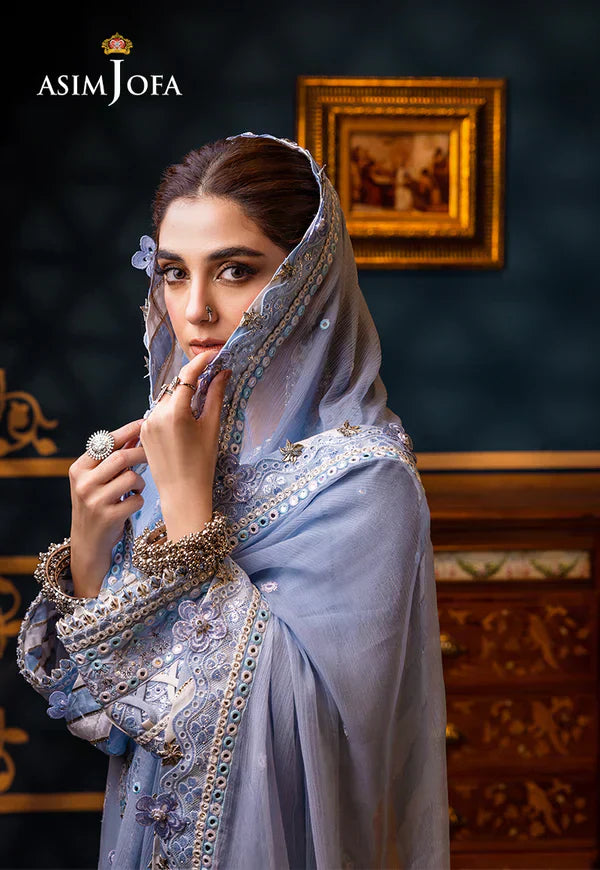 Asim Jofa | Fasana e Ishq Eid Luxury Lawn |AJFI-12 - by - Libasekhas UK - Registered Vendor of : Asim Jofa - 100% Original Designer Dresss