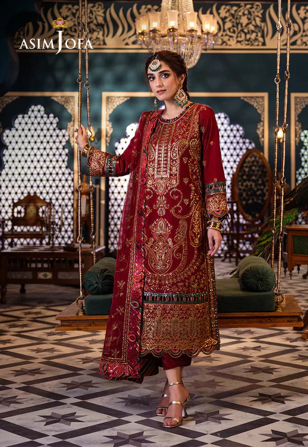 Asim Jofa | Fasana e Ishq Eid Luxury Lawn | AJFI-21 - by - Libasekhas UK - Registered Vendor of : Asim Jofa - 100% Original Designer Dresss