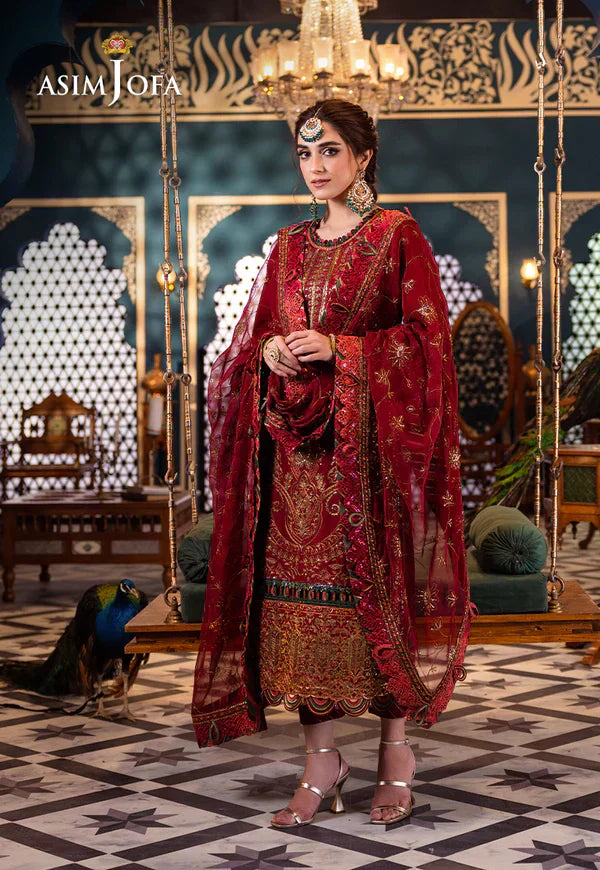 Asim Jofa | Fasana e Ishq Eid Luxury Lawn | AJFI-21 - by - Libasekhas UK - Registered Vendor of : Asim Jofa - 100% Original Designer Dresss