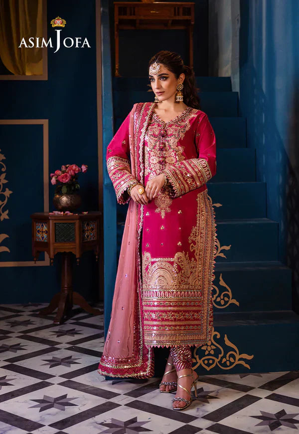 Asim Jofa | Fasana e Ishq Eid Luxury Lawn | AJFI-18 - by - Libasekhas UK - Registered Vendor of : Asim Jofa - 100% Original Designer Dresss