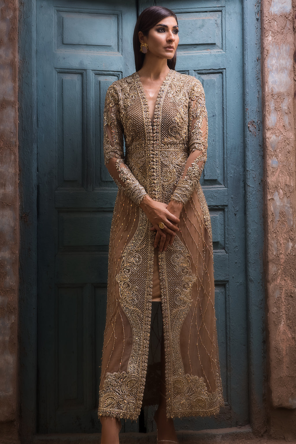 Erum Khan | Dazzling Fiesta | Rosewood - by Libasekhas UK - Registered Vendor of : Erum Khan - 100% Original Designer Dress