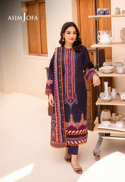 Asim Jofa | Prints Essentials | AJUB-09 - by - Libasekhas UK - Registered Vendor of : Asim Jofa - 100% Original Designer Dresss