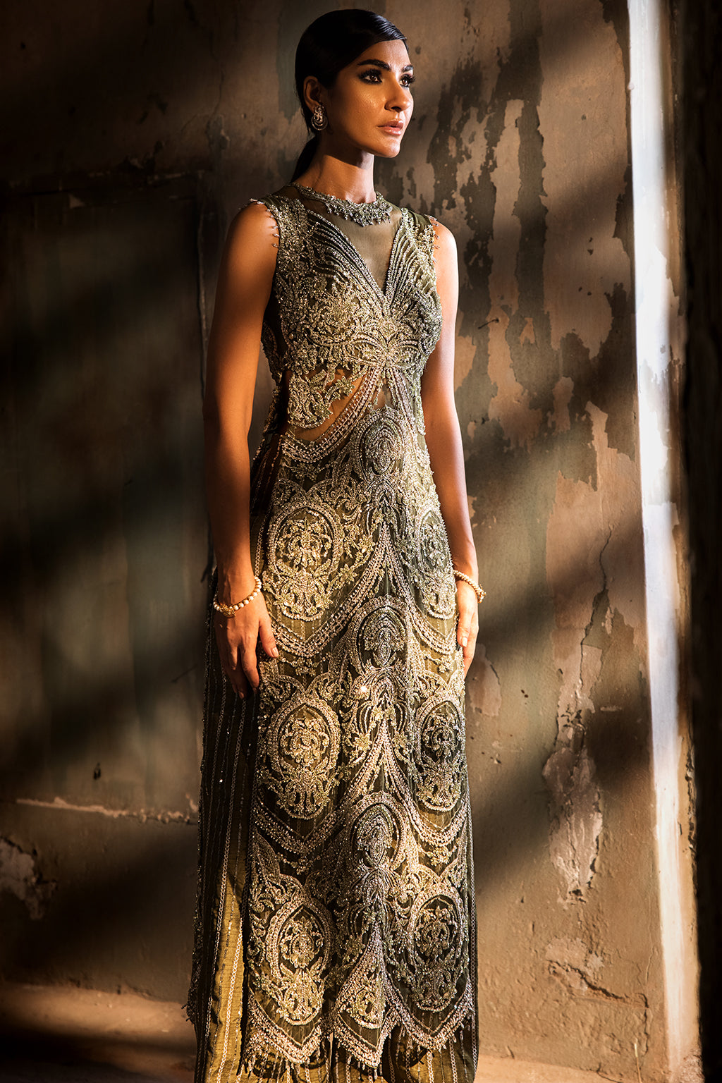 Erum Khan | Dazzling Fiesta | Shamrock - by Libasekhas UK - Registered Vendor of : Erum Khan - 100% Original Designer Dress
