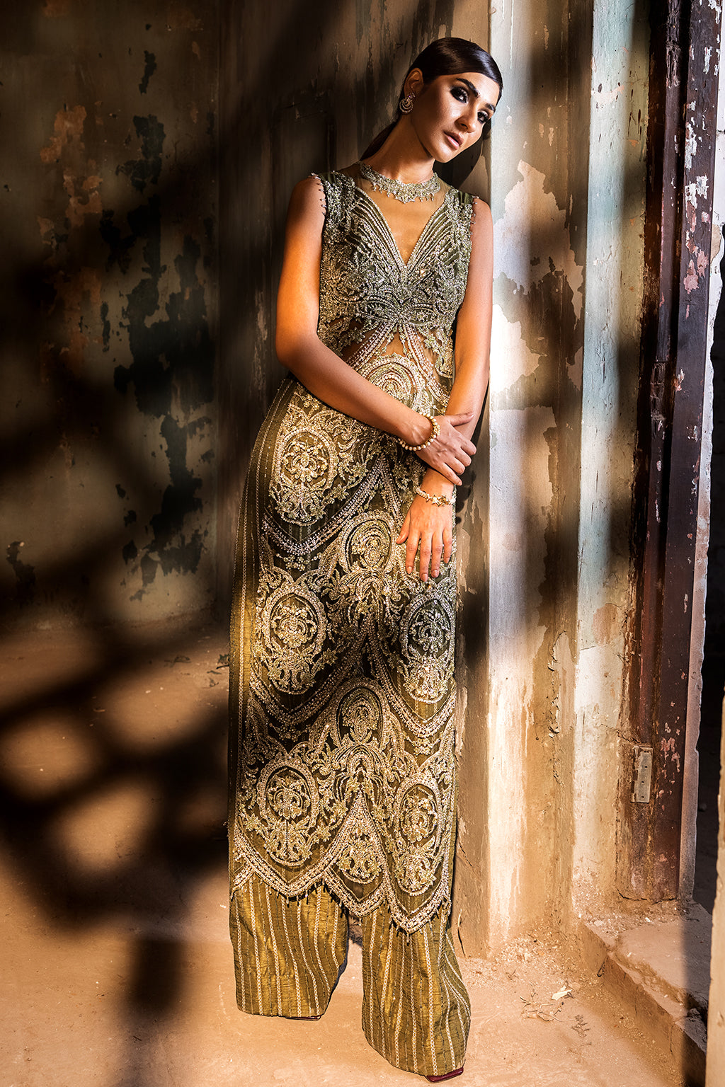 Erum Khan | Dazzling Fiesta | Shamrock - by Libasekhas UK - Registered Vendor of : Erum Khan - 100% Original Designer Dress