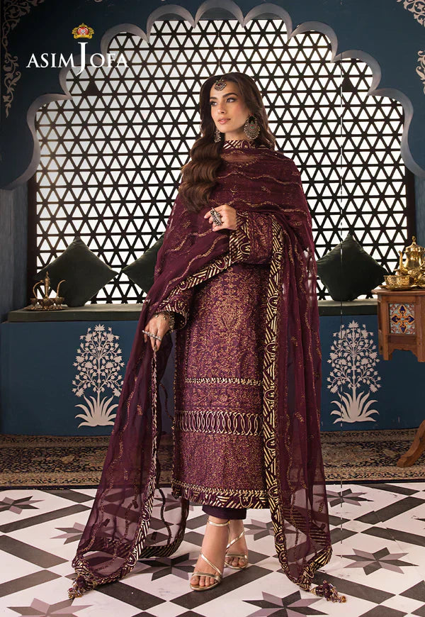 Asim Jofa | Fasana e Ishq Eid Luxury Lawn | AJFI-06 - by - Libasekhas UK - Registered Vendor of : Asim Jofa - 100% Original Designer Dresss