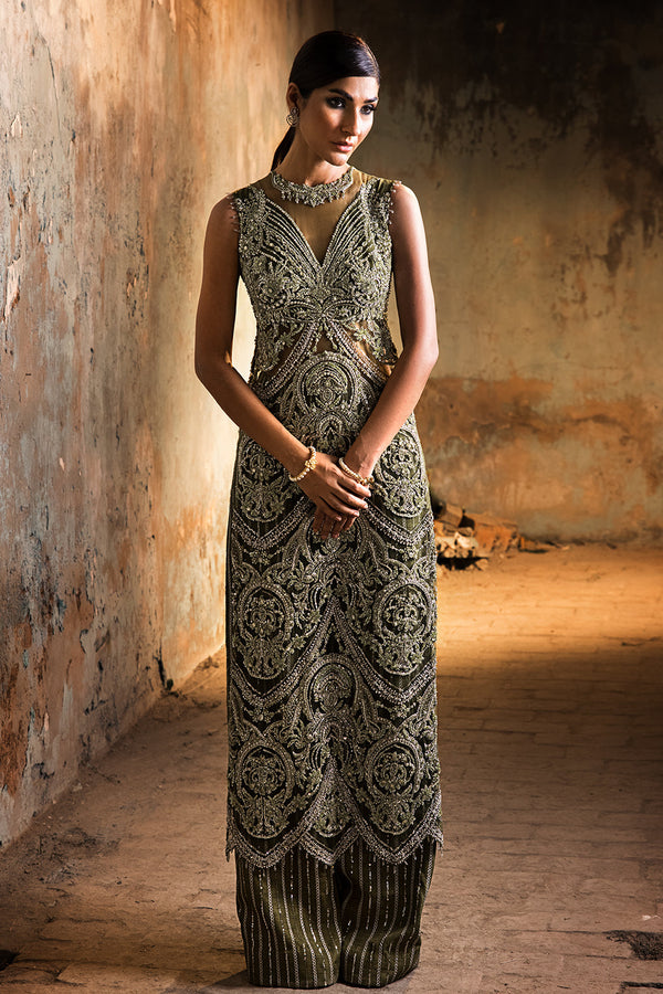 Erum Khan | Dazzling Fiesta | Shamrock - by Libasekhas UK - Registered Vendor of : Erum Khan - 100% Original Designer Dress