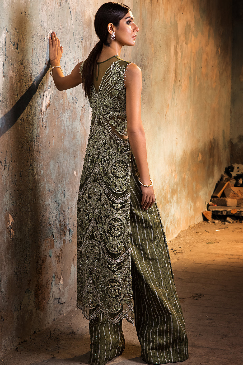 Erum Khan | Dazzling Fiesta | Shamrock - by Libasekhas UK - Registered Vendor of : Erum Khan - 100% Original Designer Dress