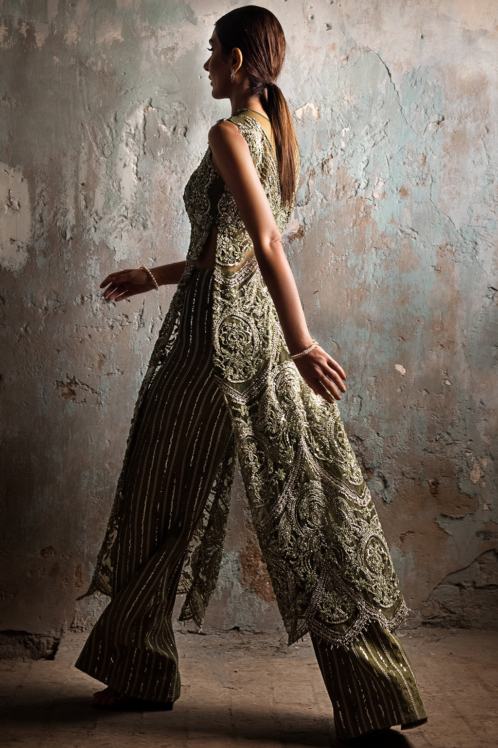Erum Khan | Dazzling Fiesta | Shamrock - by Libasekhas UK - Registered Vendor of : Erum Khan - 100% Original Designer Dress