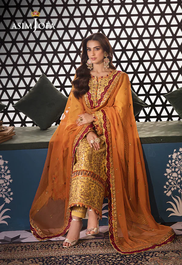 Asim Jofa | Fasana e Ishq Eid Luxury Lawn | AJFI-19 - by - Libasekhas UK - Registered Vendor of : Asim Jofa - 100% Original Designer Dresss