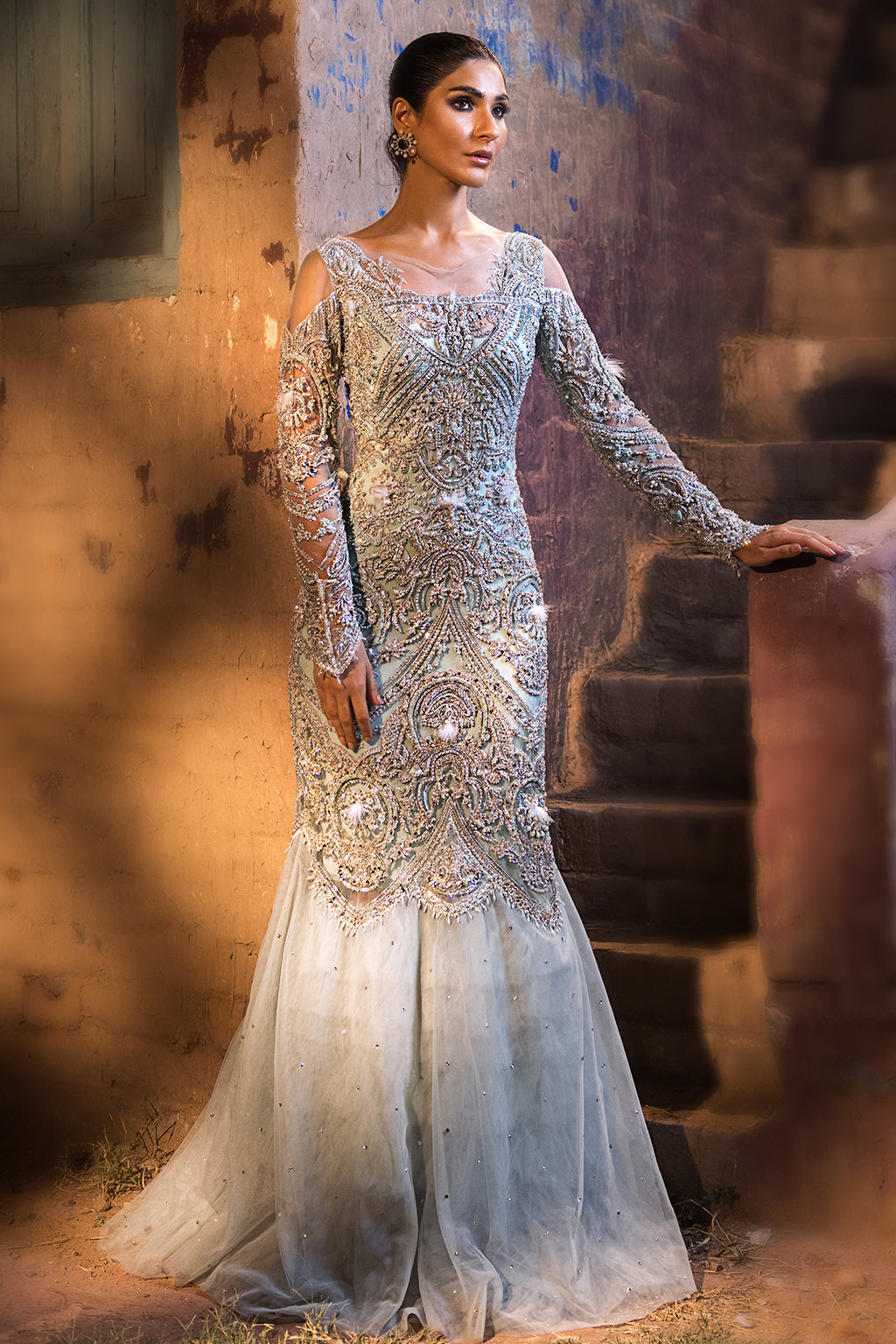 Erum Khan | Dazzling Fiesta | Lustrous - by Libasekhas UK - Registered Vendor of : Erum Khan - 100% Original Designer Dress