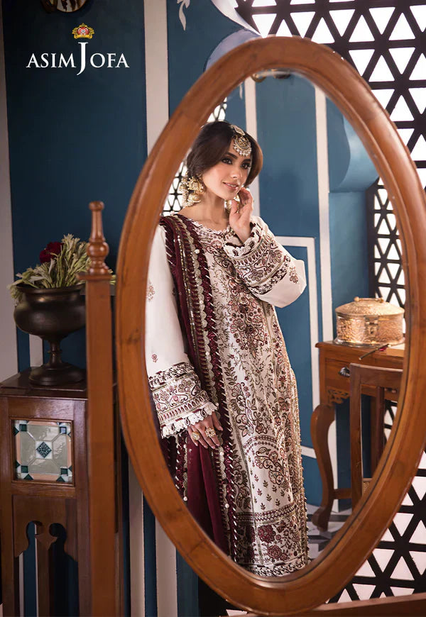 Asim Jofa | Fasana e Ishq Eid Luxury Lawn | AJFI-13 - by - Libasekhas UK - Registered Vendor of : Asim Jofa - 100% Original Designer Dresss
