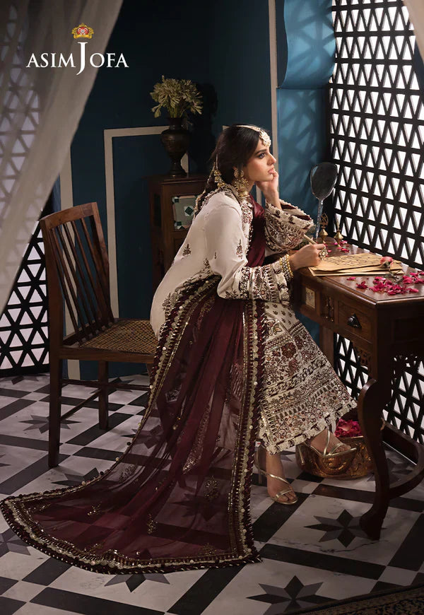 Asim Jofa | Fasana e Ishq Eid Luxury Lawn | AJFI-13 - by - Libasekhas UK - Registered Vendor of : Asim Jofa - 100% Original Designer Dresss