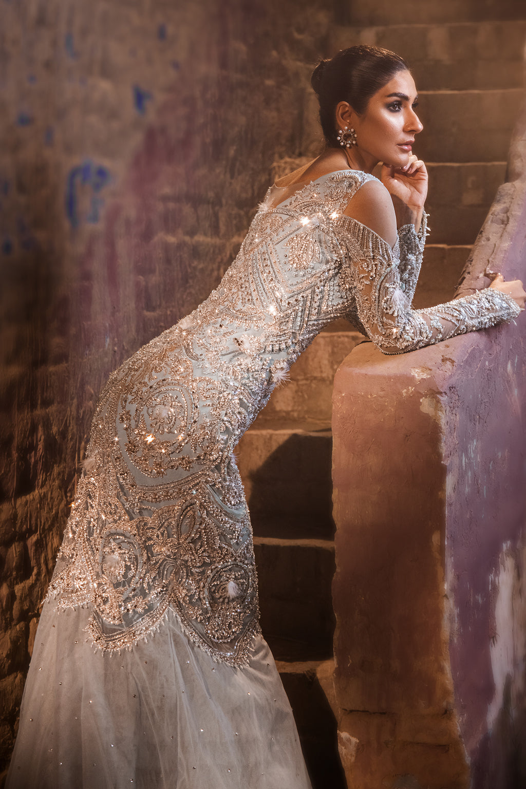 Erum Khan | Dazzling Fiesta | Lustrous - by Libasekhas UK - Registered Vendor of : Erum Khan - 100% Original Designer Dress