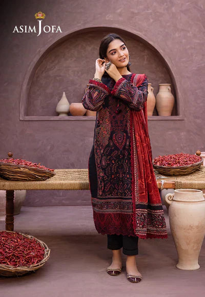 Asim Jofa | Prints Essentials | AJUB-12 - by - Libasekhas UK - Registered Vendor of : Asim Jofa - 100% Original Designer Dresss
