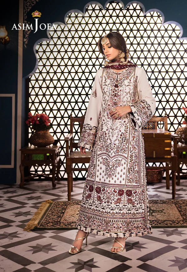 Asim Jofa | Fasana e Ishq Eid Luxury Lawn | AJFI-13 - by - Libasekhas UK - Registered Vendor of : Asim Jofa - 100% Original Designer Dresss