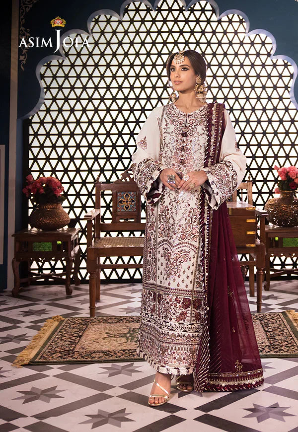 Asim Jofa | Fasana e Ishq Eid Luxury Lawn | AJFI-13 - by - Libasekhas UK - Registered Vendor of : Asim Jofa - 100% Original Designer Dresss