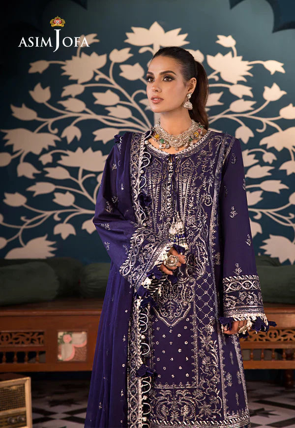 Asim Jofa | Fasana e Ishq Eid Luxury Lawn | AJFI-25 - by - Libasekhas UK - Registered Vendor of : Asim Jofa - 100% Original Designer Dresss
