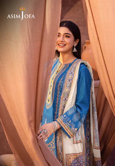 Asim Jofa | Prints Essentials | AJUB-16 - by - Libasekhas UK - Registered Vendor of : Asim Jofa - 100% Original Designer Dresss