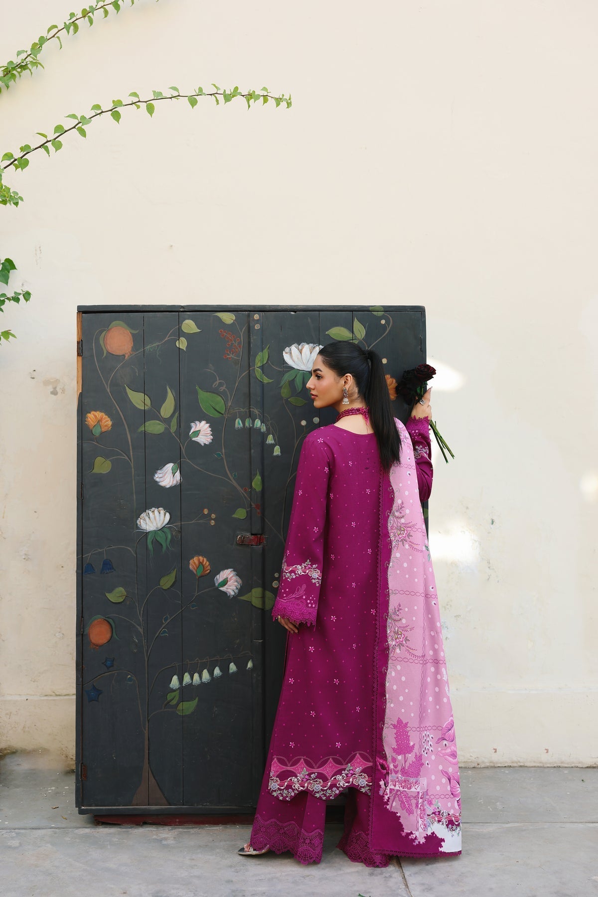 Qalamkar | QPrints Winter 25 | QW-01 (B) JORIS - by Libasekhas UK - Registered Vendor of : Qalamkar - 100% Original Designer Dress