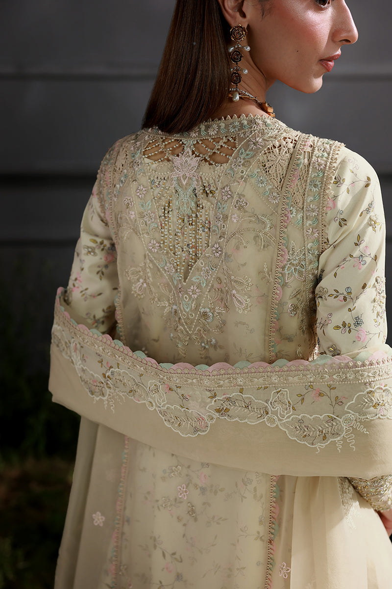 Qalamkar | Elirah Formals 25 | MF-04 IVORY GRACE - by Libasekhas UK - Registered Vendor of : Qalamkar - 100% Original Designer Dress