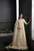 Qalamkar | Elirah Formals 25 | MF-04 IVORY GRACE - by Libasekhas UK - Registered Vendor of : Qalamkar - 100% Original Designer Dress