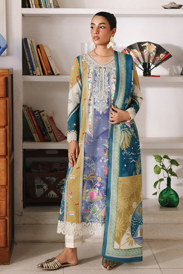 Qalamkar | QPrints Winter 25 | QW-10 (A) ALINA - by Libasekhas UK - Registered Vendor of : Qalamkar - 100% Original Designer Dress