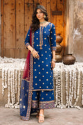 Charizma | Festive Pret | 3-PC Embroidered Raw-Silk CMA-6-323 - by Libasekhas UK - Registered Vendor of : Charizma - 100% Original Designer Dress