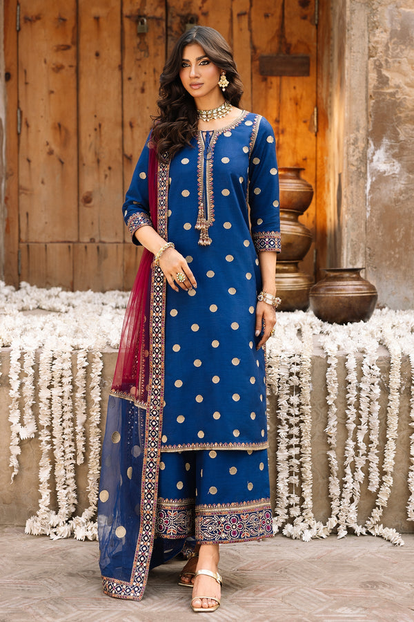 Charizma | Festive Pret | 3-PC Embroidered Raw-Silk CMA-6-323 - by Libasekhas UK - Registered Vendor of : Charizma - 100% Original Designer Dress
