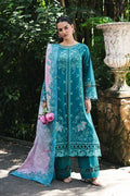 Qalamkar | Q Line Lawn Drop | RP-03 SAPPHIRE - by Libasekhas UK - Registered Vendor of : Qalamkar - 100% Original Designer Dress