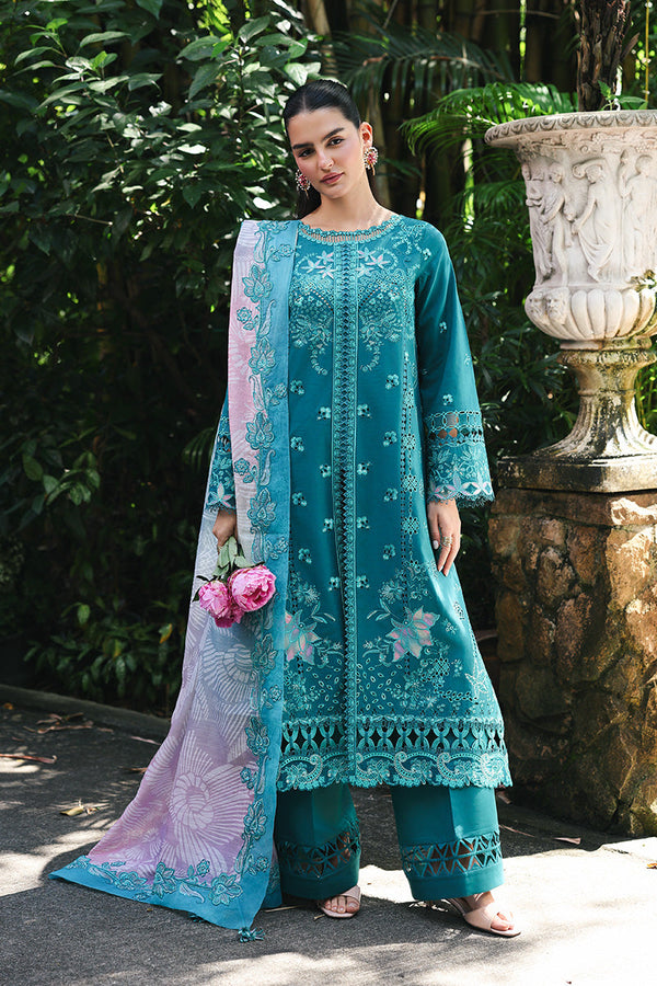 Qalamkar | Q Line Lawn Drop | RP-03 SAPPHIRE - by Libasekhas UK - Registered Vendor of : Qalamkar - 100% Original Designer Dress