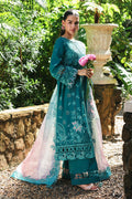 Qalamkar | Q Line Lawn Drop | RP-03 SAPPHIRE - by Libasekhas UK - Registered Vendor of : Qalamkar - 100% Original Designer Dress