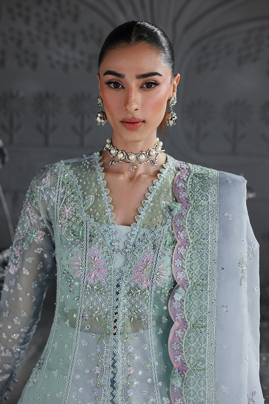 Qalamkar | Elirah Formals 25 | MF-08 SERENE AQUA - by Libasekhas UK - Registered Vendor of : Qalamkar - 100% Original Designer Dress