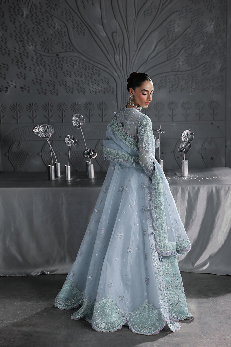 Qalamkar | Elirah Formals 25 | MF-08 SERENE AQUA - by Libasekhas UK - Registered Vendor of : Qalamkar - 100% Original Designer Dress