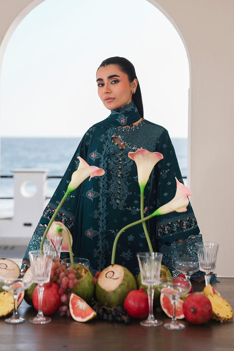 Qalamkar | Sahil Luxury Lawn 26 | SA-04 ELIF - by Libasekhas UK - Registered Vendor of : Qalamkar - 100% Original Designer Dress